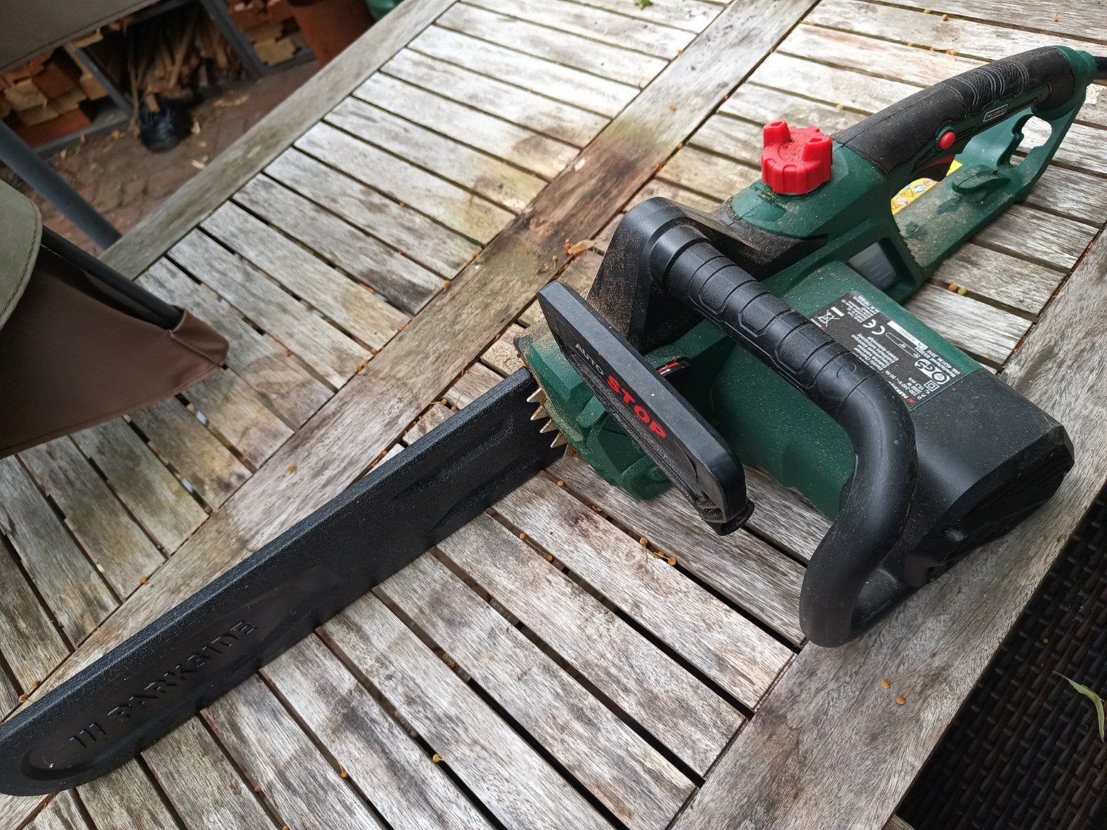Parkside PKS 2200 A1 elektrische kettingzaag, Tuin en Terras, Takkenscharen, Ophalen of Verzenden, Gebruikt, 30 t/m 39 mm, Parkside
