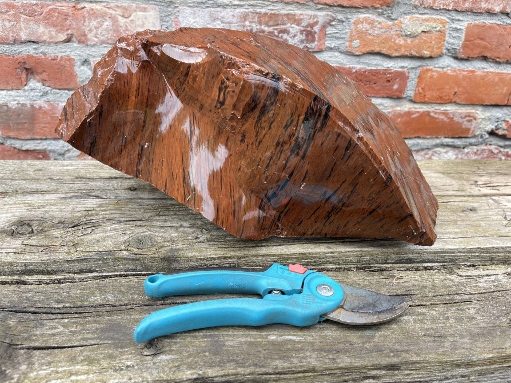 Grote Mahonie obsidiaan  natuurlijke ruwe steen, Ophalen of Verzenden