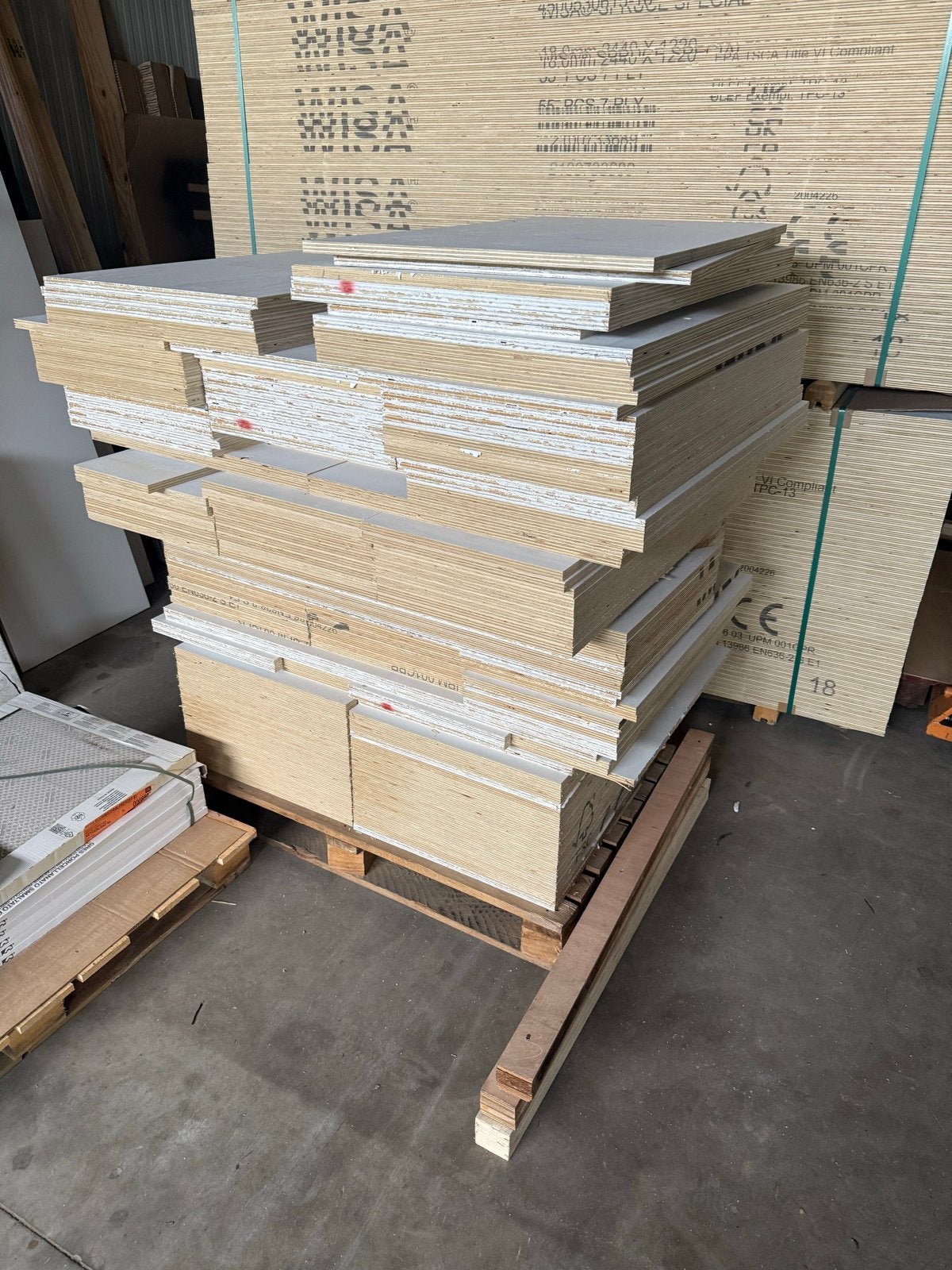Multiplex platen 18 mm, diverse stukken, Doe-het-zelf en Verbouw, Gebruikt, Minder dan 25 mm, Ophalen of Verzenden, Plank