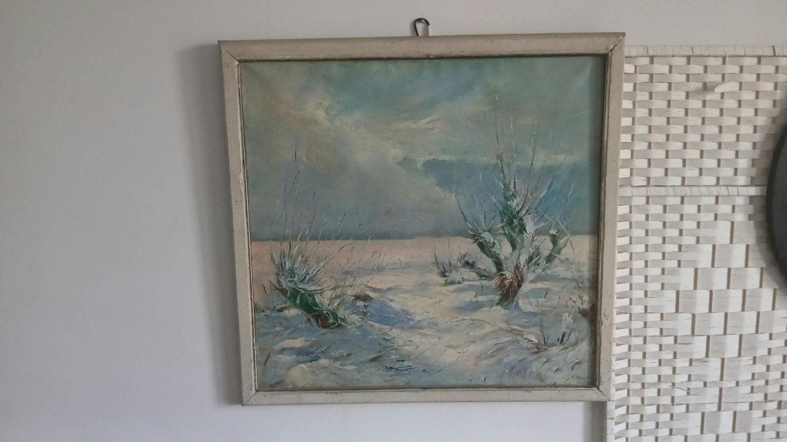 2xSchilderij M. Meijnes - Hollandse Landschappen, Antiek en Kunst, Ophalen of Verzenden, Klassiek, Gesigneerd, Landschap