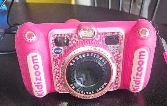 VTech Kidizoom Duo DX Camera met Hoofdtelefoon en Tas, Kinderen en Baby's, Ophalen of Verzenden, Zo goed als nieuw, 4 tot 6 jaar