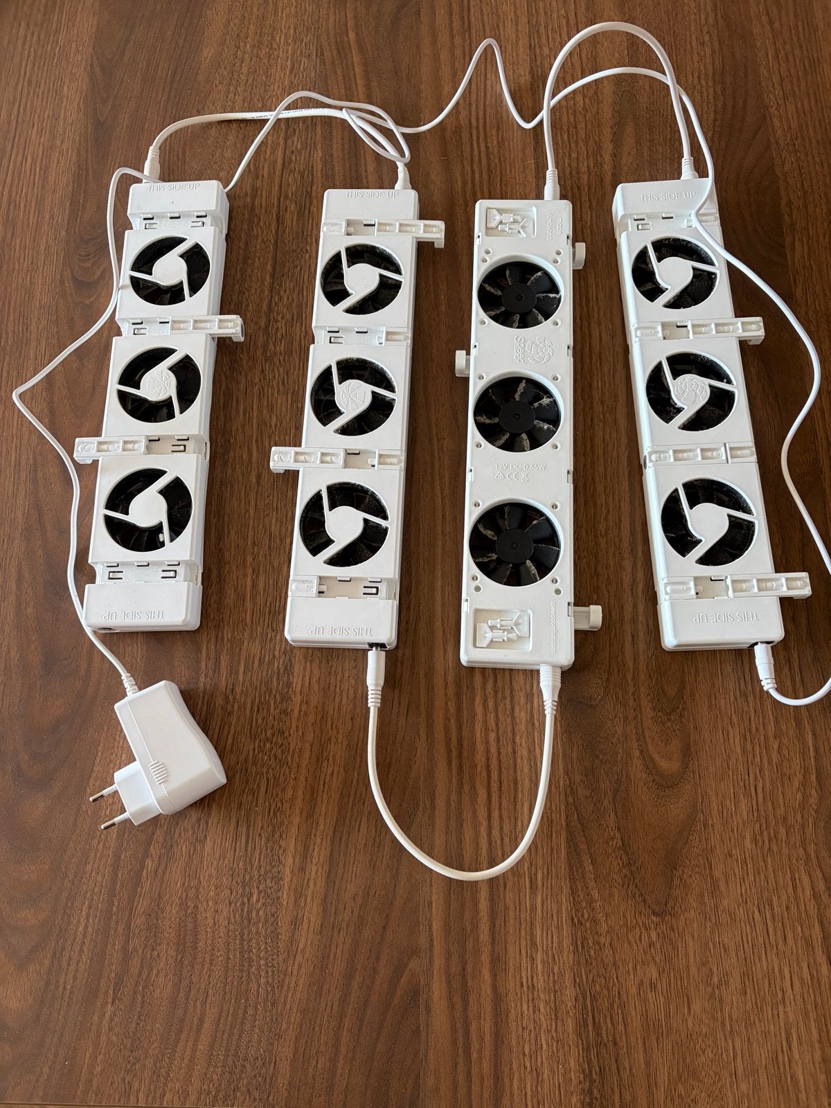 Set van 4 modulaire USB-ventilators voor koeling, Computers en Software, Ophalen of Verzenden, Zo goed als nieuw, Luchtkoeling