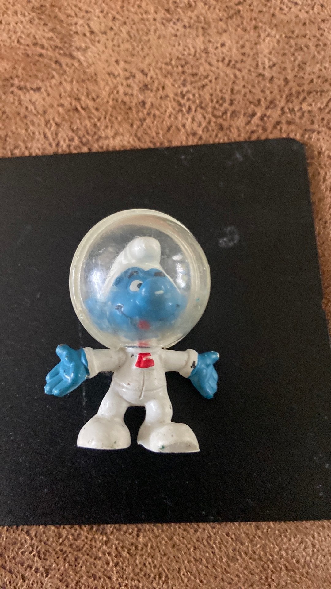 Maansmurf ruimte smurf, Verzamelen, Ophalen of Verzenden, Gebruikt, Overige Smurfen, Poppetje, Figuurtje of Knuffel