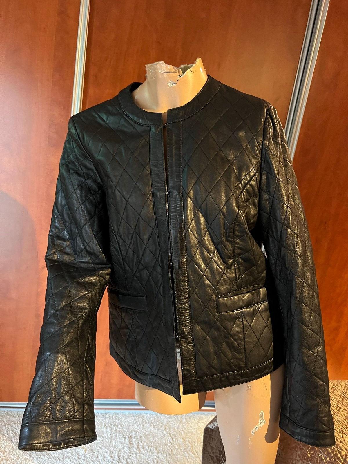 BONITA jas maat m ECHT LEER origineel zgan, Maat 38/40 (M), G, Zwart, G