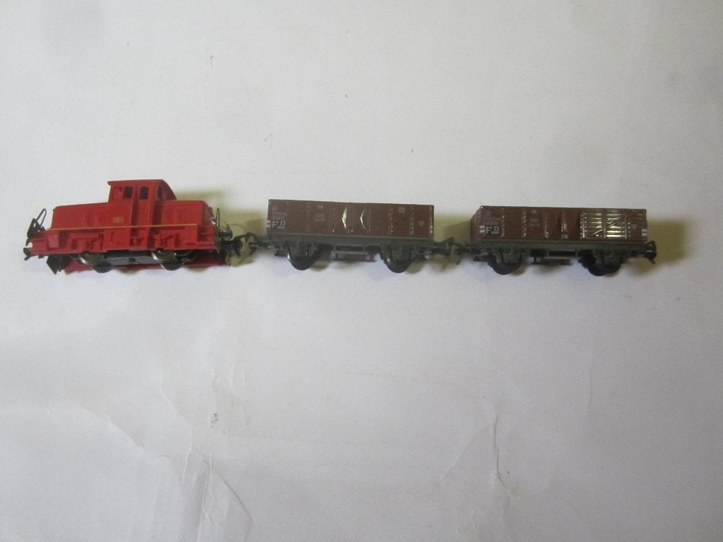 fleischmann Ho loc 1306+2 bakwagons, Hobby en Vrije tijd, Modeltreinen | H0, Gebruikt, Fleischmann, Ophalen of Verzenden, Gelijkstroom