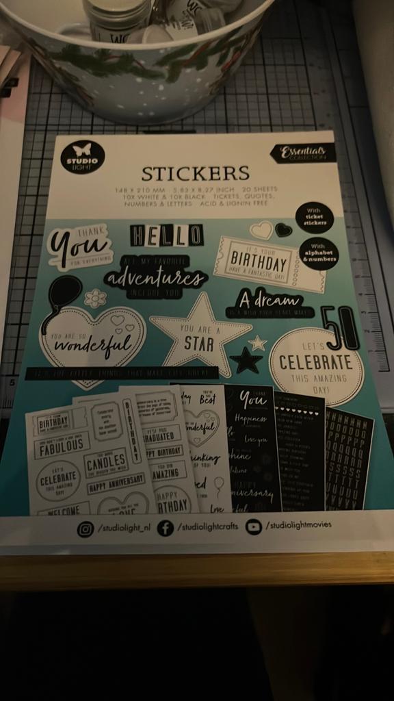 Stickers studiolight, Hobby en Vrije tijd, Ophalen of Verzenden, Zo goed als nieuw, Overige thema's, Overige typen
