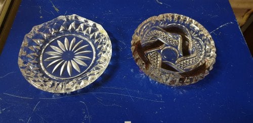 asbak kristal 2 stuks, Verzamelen, Ophalen of Verzenden, 'T Olde Gre-j, Info@toldegrej.nl, Endepoelstraat 20f Didam