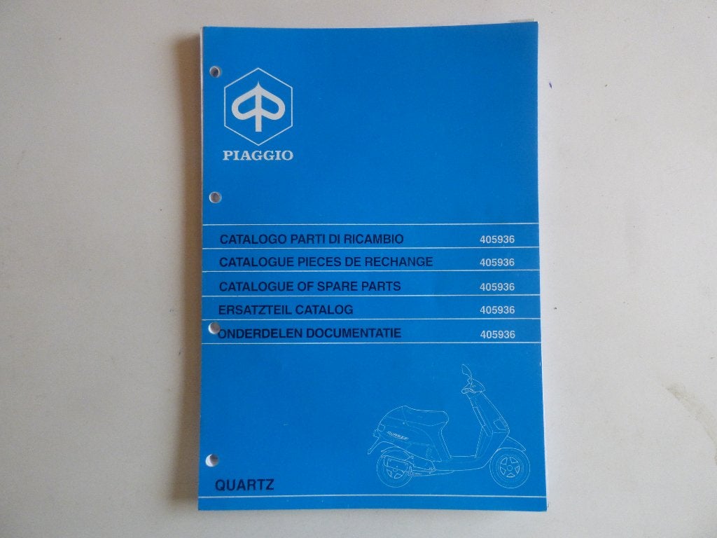 PIAGGIO QUARTZ MODEL NSP1T ONDERDELENLIJST 405936, Ophalen of Verzenden, Gebruikt