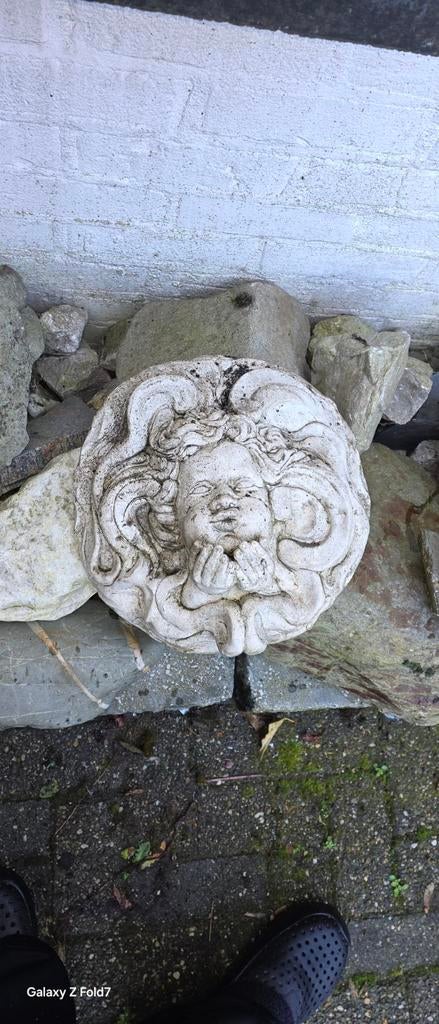 Decoratieve wandornament met gezicht, Ophalen, Gebruikt