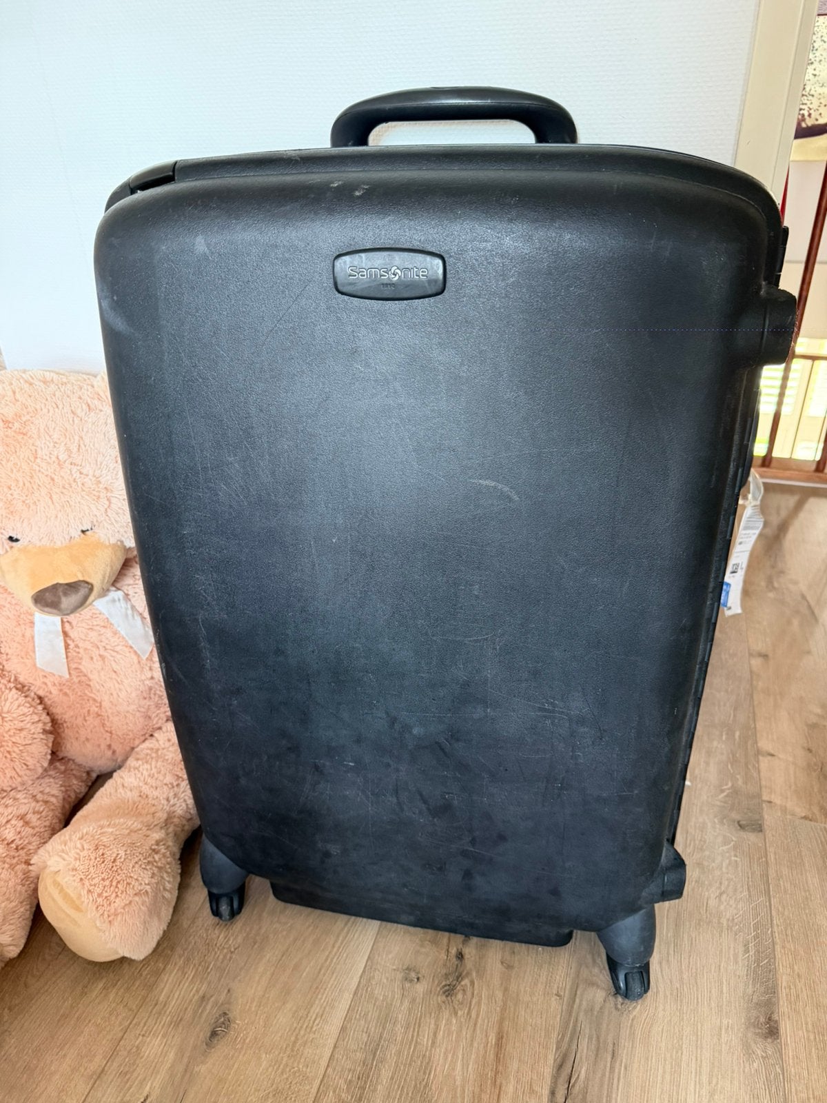 Samsonite koffer op wielen. Zwart, Ophalen, Gebruikt, Hard kunststof, Slot