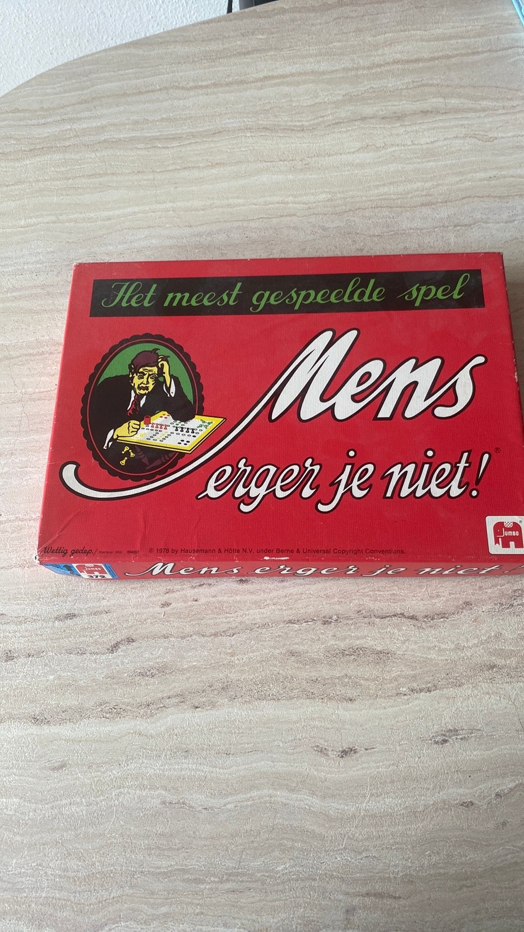 Authentiek mens erger je niet spel, Jumbo., Ophalen of Verzenden, Gebruikt