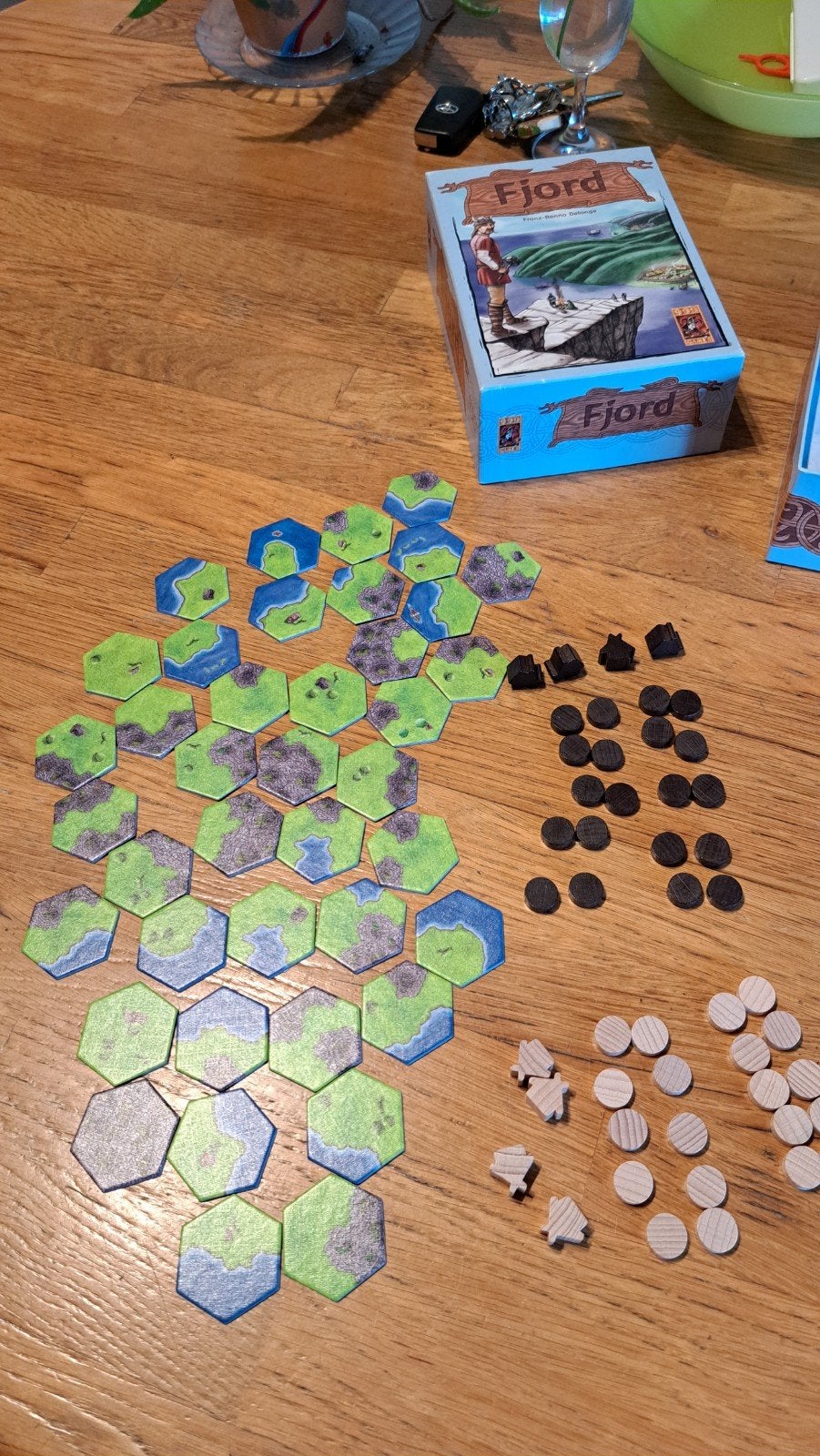 Fjord bordspel - Strategisch tegellegspel voor 2 spelers, Ophalen of Verzenden