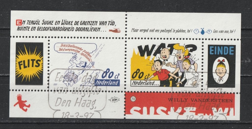 23 M Blok 1715 Suske en Wiske 1997, Ophalen of Verzenden, T/m 1940, Gestempeld