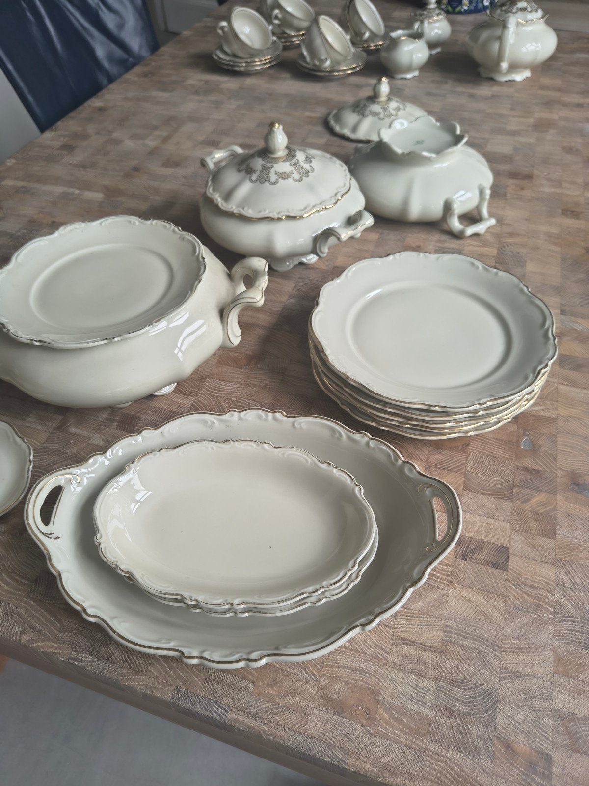 Vintage Mitterteich Bavaria Servies met Gouden Rand, Ophalen of Verzenden