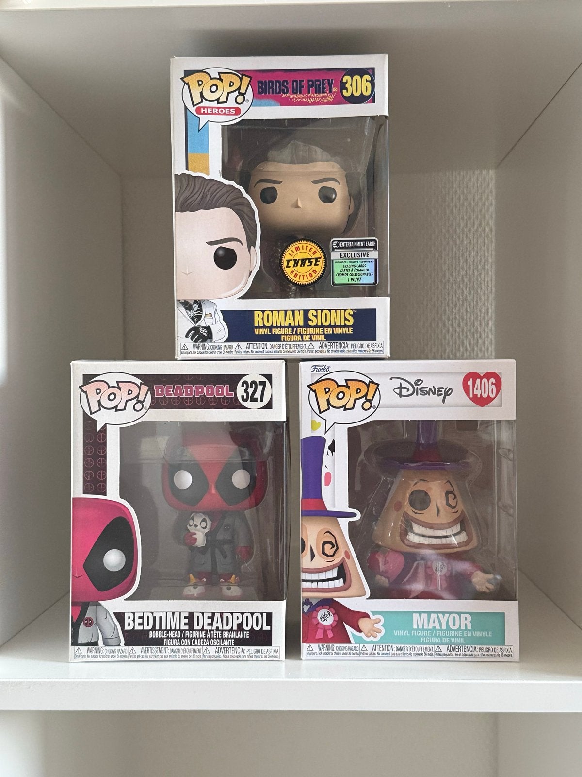 Set van 3 Funko Pops: Deadpool, Birds of Prey Chase & Mayor, Ophalen of Verzenden, Nieuw