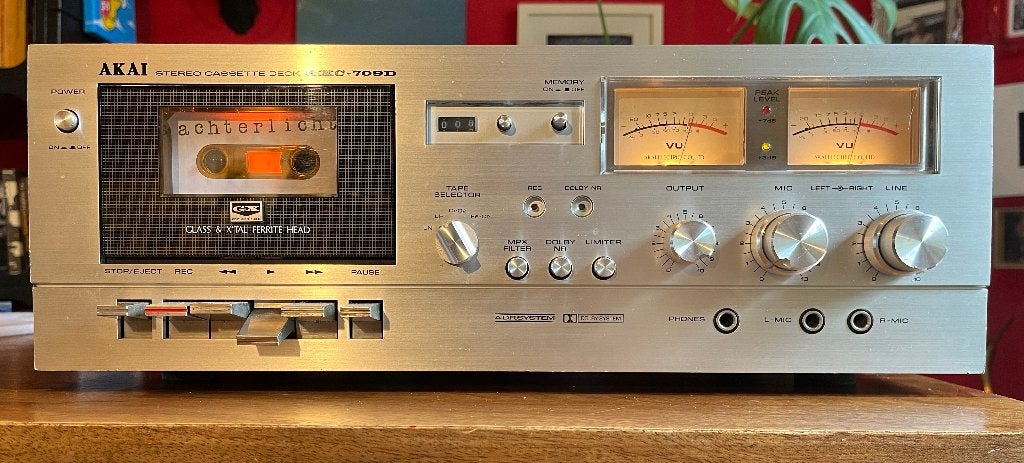 Akai GXC-709D, werkend., Ophalen, Enkel, Akai, Tape counter