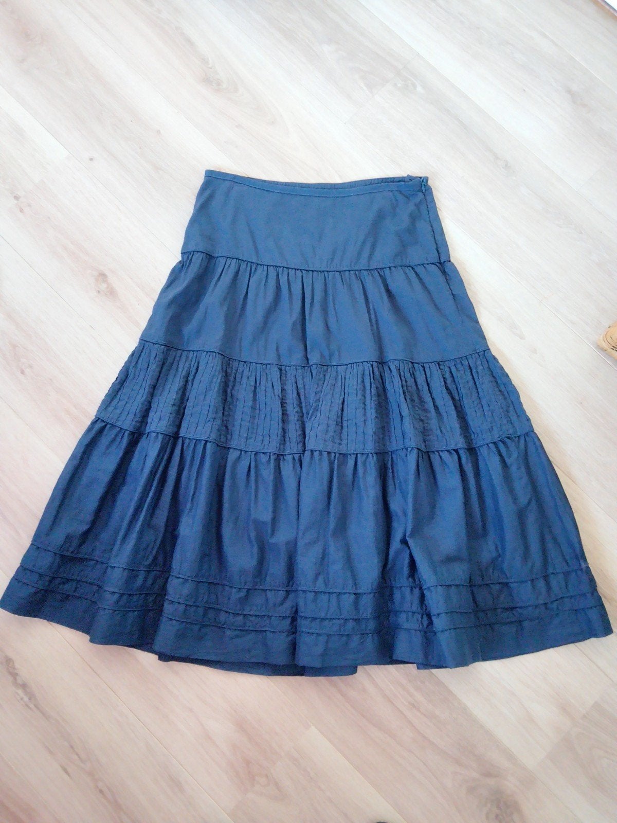 Donkerblauwe katoenen rok van L.O.G.G. (H&M), maat 38, Maat 38/40 (M), Blauw, Ophalen of Verzenden, Gedragen