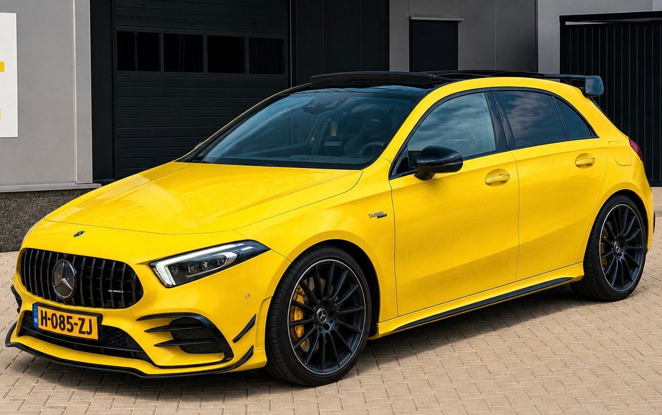‼️MERCEDES A35 AMG EDITION 1 4MATIC 306PK AMG SPEEDSHIFT‼️, Automaat, 4 cilinders, 2000 kg, Geel