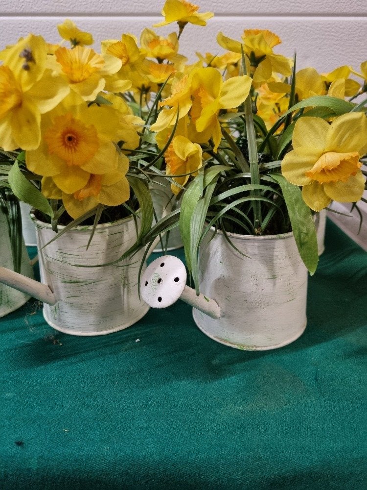 gieters met gele bloemen kunst ter decoratie 9x, Ophalen of Verzenden, 'T Olde Gre-j, Info@toldegrej.nl, Endepoelstraat 20f Didam
