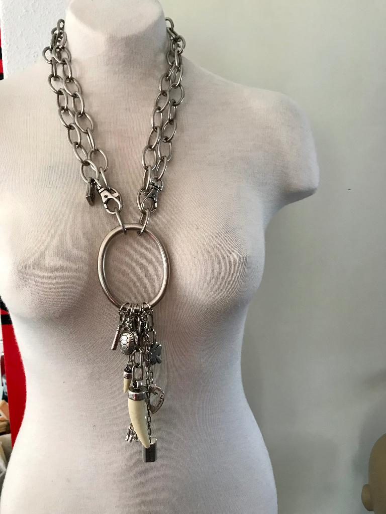 Uno de 50 Ketting (80) geluks symbolen van over hele wererd, Sieraden, Tassen en Uiterlijk, Kettingen, Overige materialen, Verstelbaar