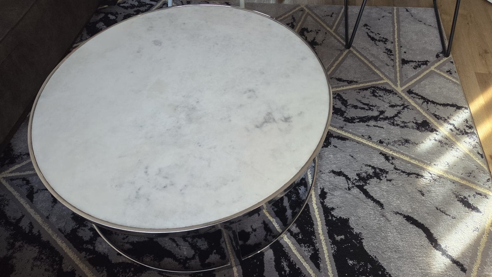 Richmond marmeren salon tafel, Ophalen, Overige materialen, Rond, 50 tot 100 cm