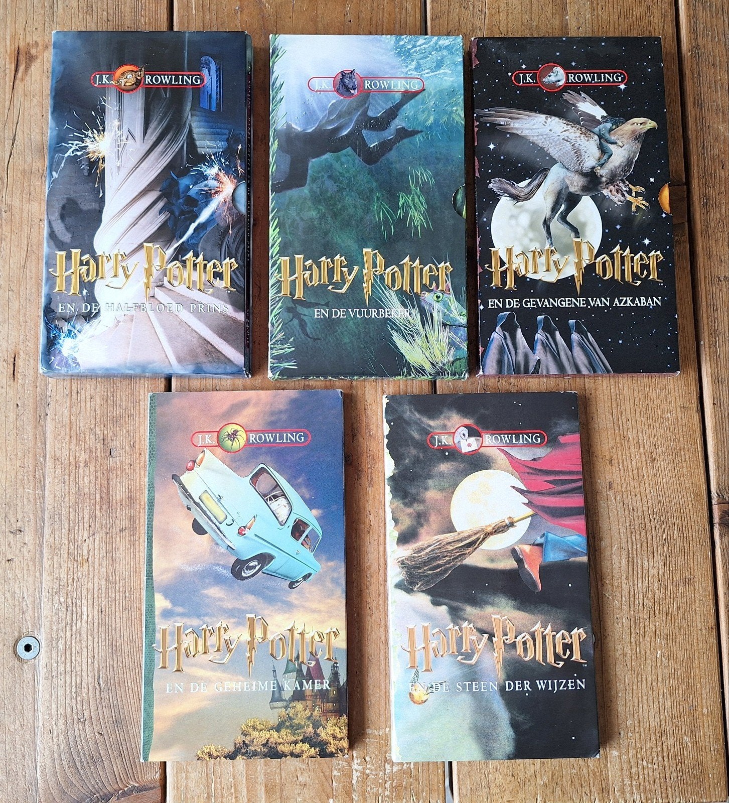 Harry Potter luisterboeken, (5 delen) - J.K. Rowling, Verzenden, Gelezen, J.K. Rowling