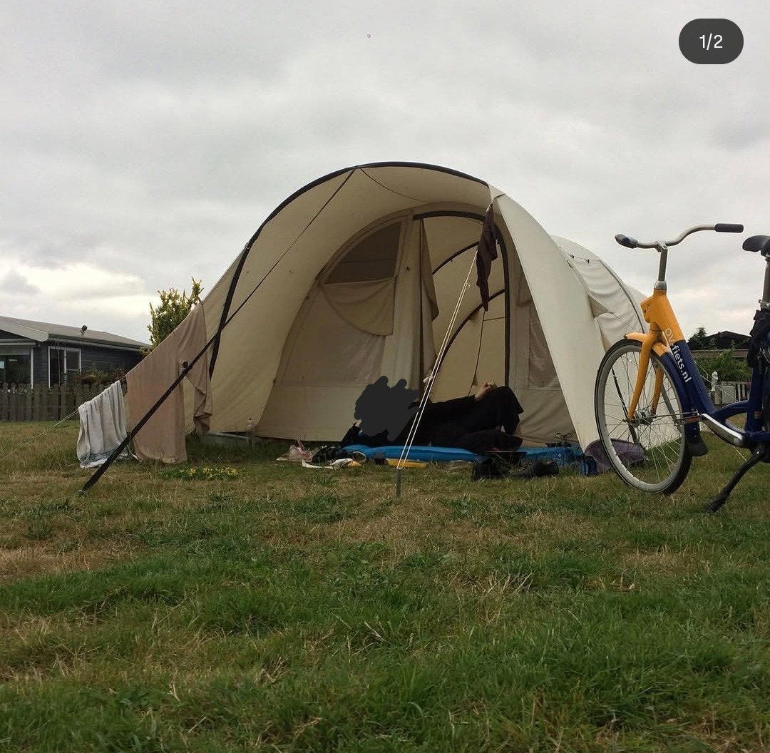 Vintage De Wit Bardani Salima Tent Katoen 4-persoons, Caravans en Kamperen, Ophalen, Gebruikt