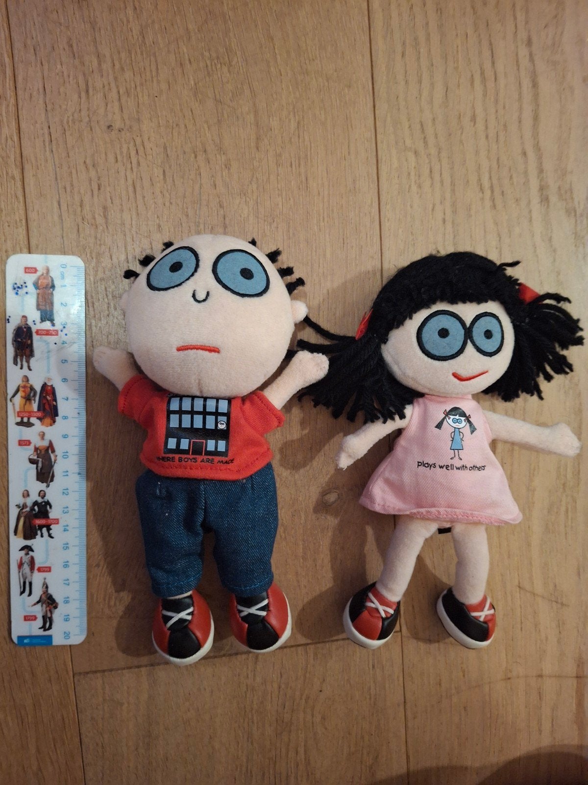 Set van 2 Trendy Wendy & Todd Friends knuffels, Gebruikt, Overige typen, Ophalen of Verzenden, Middelgroot (20 tot 80 cm)