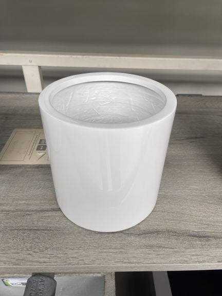 Pottery Puk Glossy White Ø20 cm – Keramische Bloempot, Ophalen, Rond, Nieuw, Binnen
