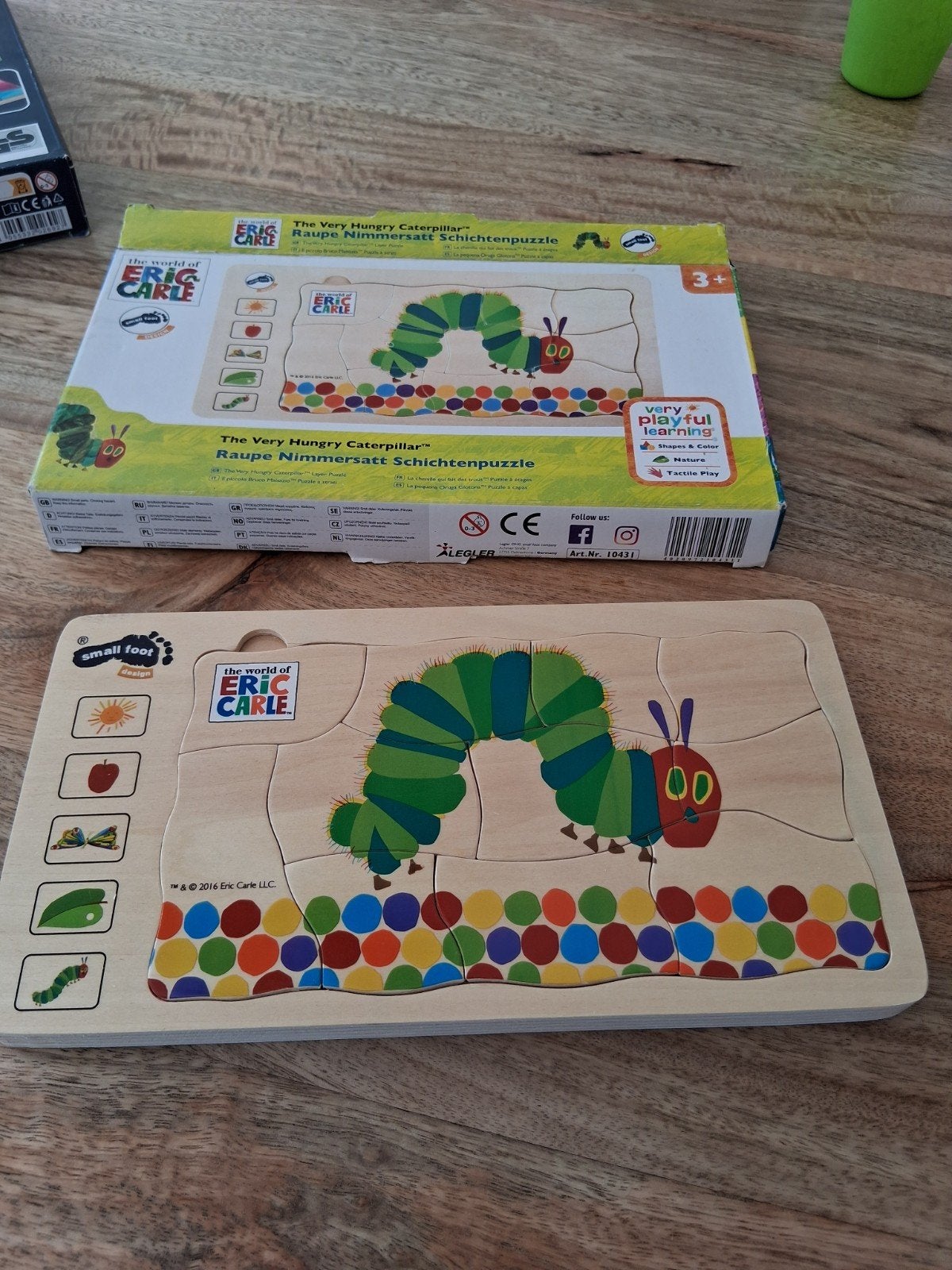 rupsje nooit genoeg puzzel hout, Kinderen en Baby's, Speelgoed | Houten speelgoed, Ophalen of Verzenden, Zo goed als nieuw, Overige typen