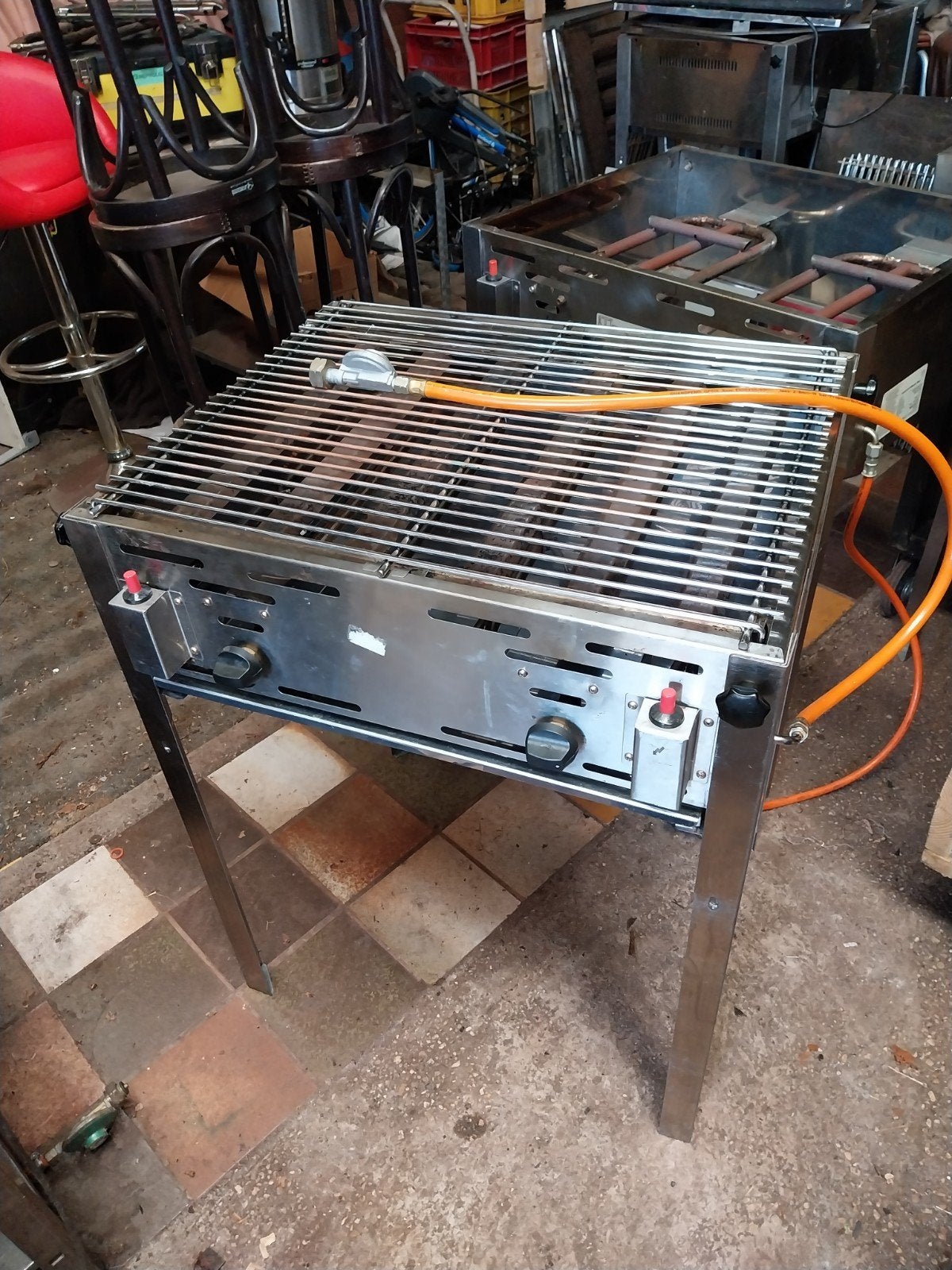 Hendi Gasbarbecue RVS - Professionele BBQ, Ophalen, Gebruikt, Hendi