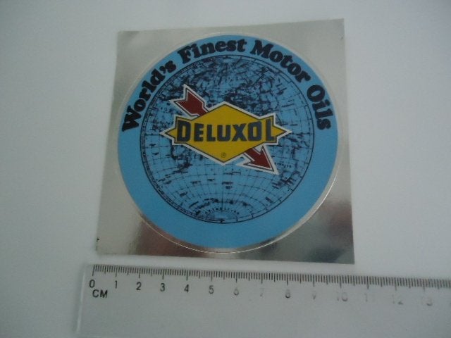 sticker oud DELUXOL motoroil motorolie autosport motorsport, Verzamelen, Verzenden, Zo goed als nieuw, Bedrijf of Vereniging