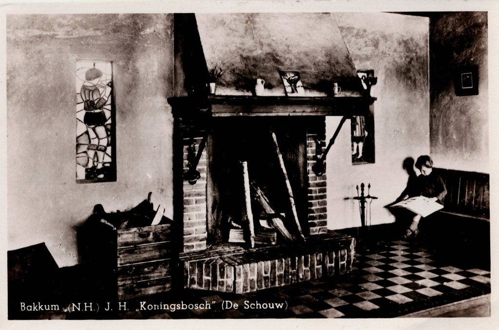 Bakkum – Schouw in Jeugdherberg “Koningsbosch”., Ophalen of Verzenden, 1940 tot 1960, Ongelopen, Noord-Holland