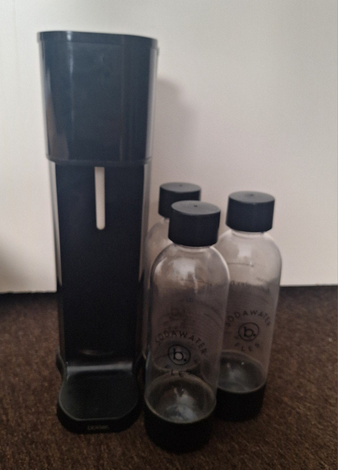 Sodawater machine met 3 flessen, Ophalen of Verzenden, Gebruikt