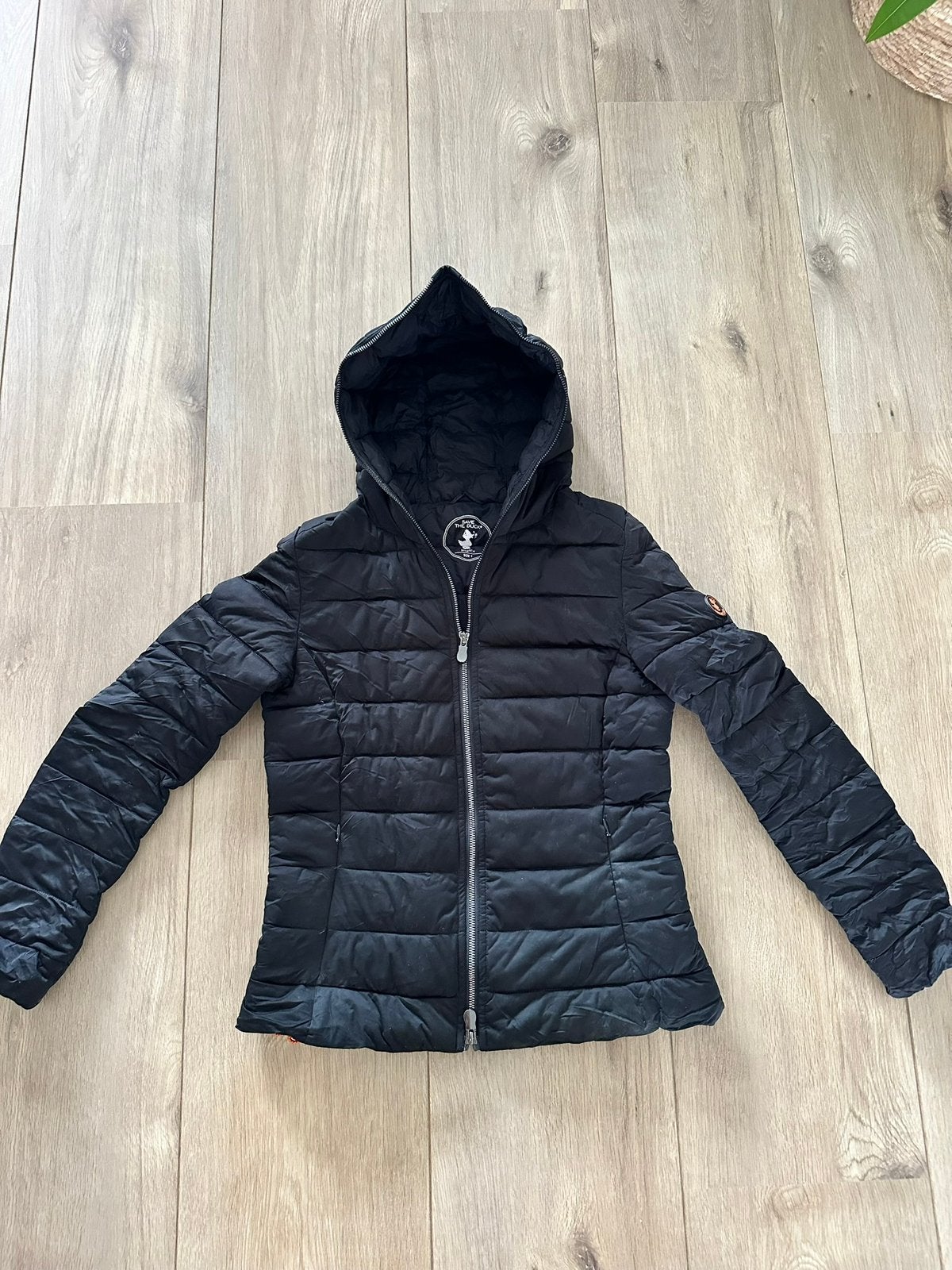 Dames winter/herfst jasje met capuchon van Save the Duck, Ophalen of Verzenden, Zo goed als nieuw, Maat 36 (S), Zwart