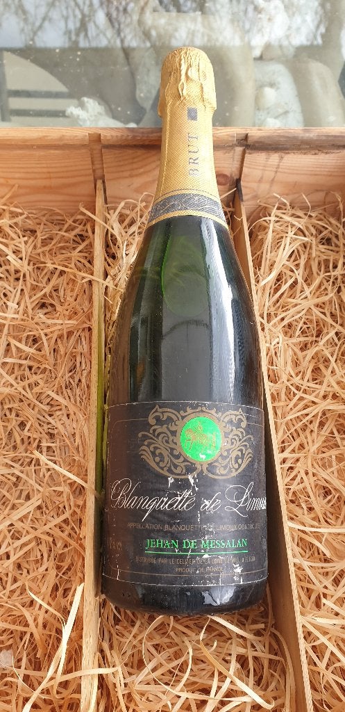 Vintage mousserende wijn Blanquette De Limoux Brut, Verzamelen, Wijnen, Frankrijk, Nieuw, Ophalen of Verzenden, Witte wijn