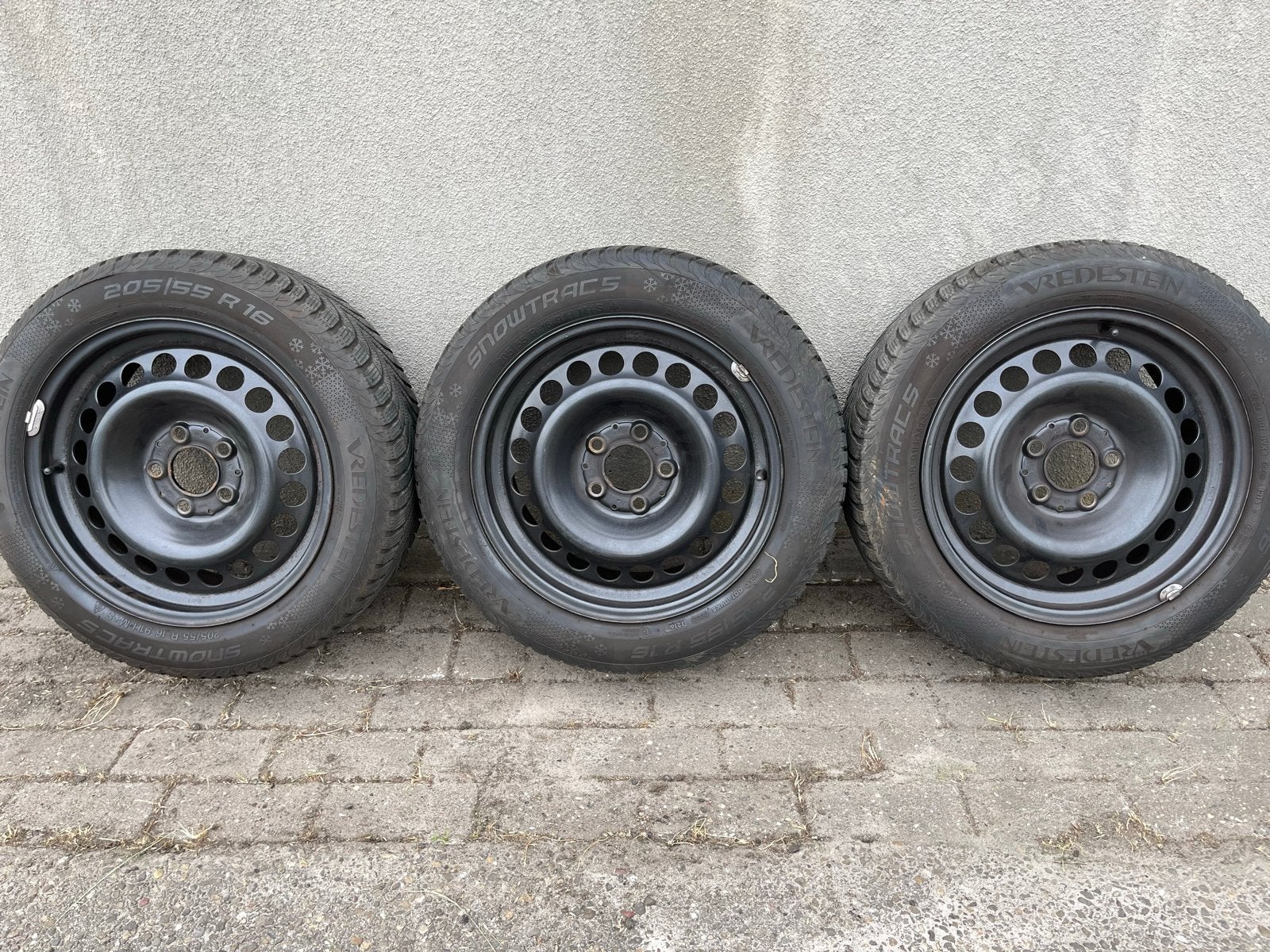 Vredestein Snowtrac 205/55 R16 Winterbanden met Velgen 3 stu, Ophalen of Verzenden, Gebruikt
