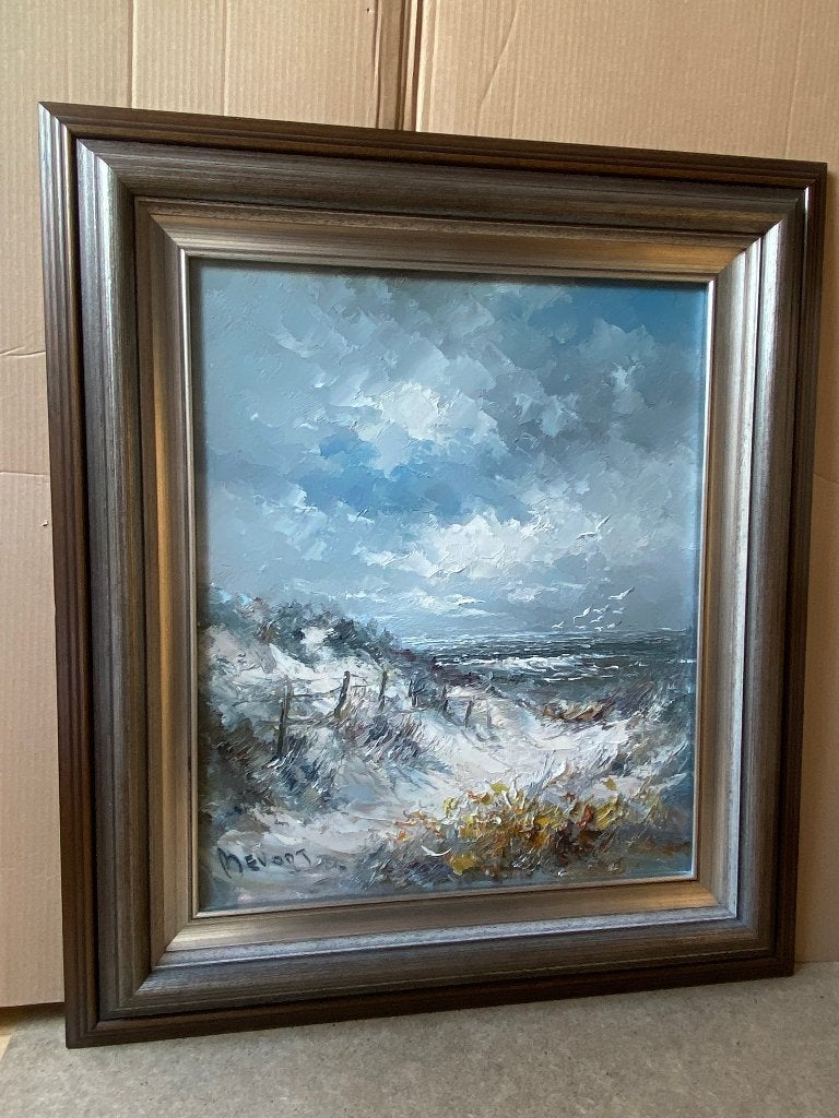 Prachtig olieverf schilderij.John H.H.Bevort, Ophalen, Maritiem / water, Doek, Impressionistisch