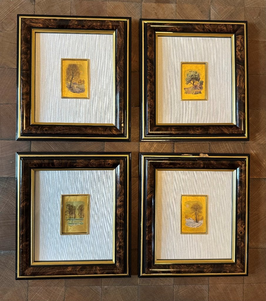 4x schilderijtjes ARTITALIA, Ophalen of Verzenden, Ingelijst