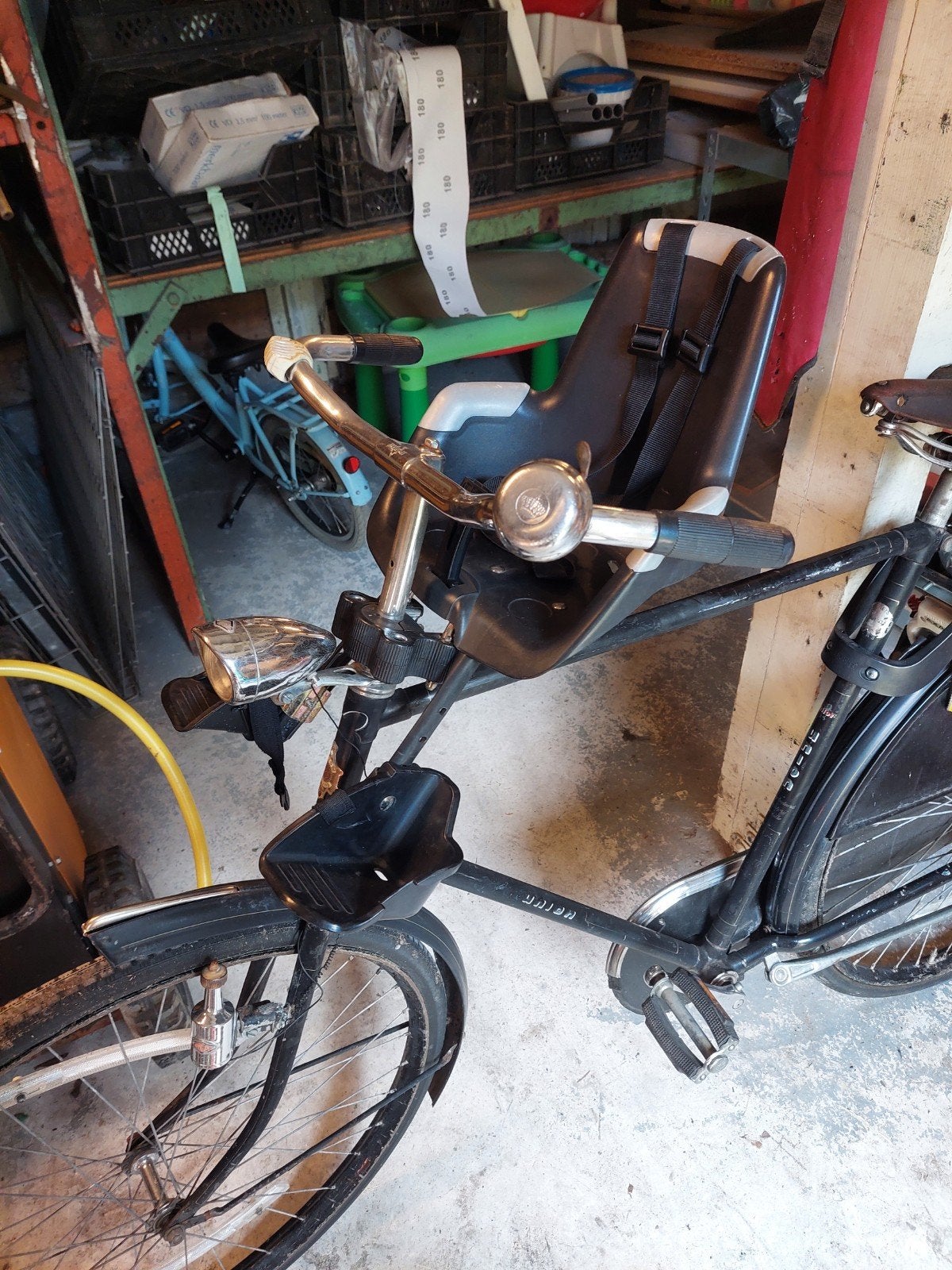 Vintage kinderzitje voorop de fiets, Ophalen of Verzenden, Gebruikt