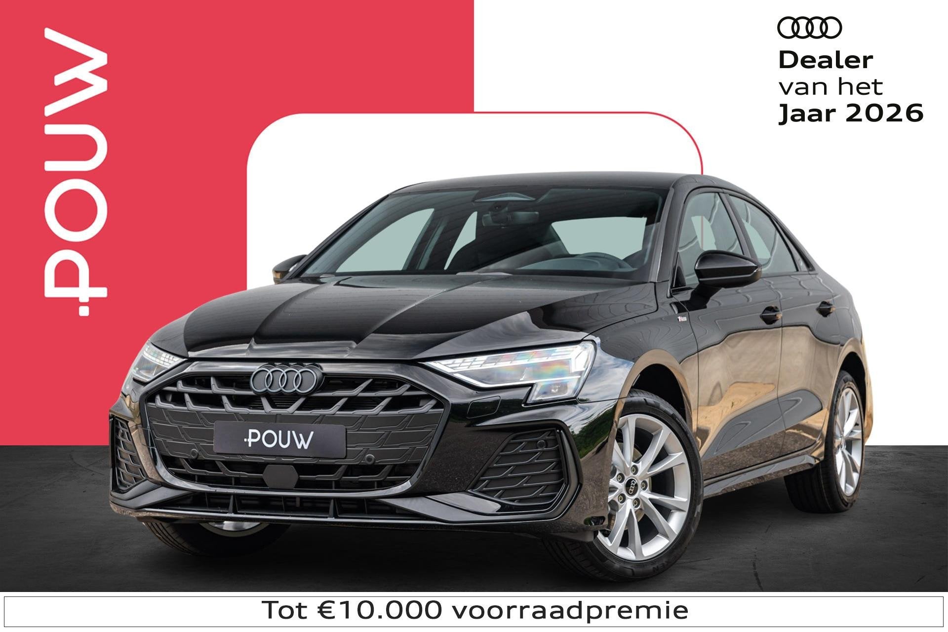 Audi A3 Limousine 30 TFSI 116pk S edition | Stoelverwarming, Auto's, 12 maanden, 1498 cc, 4 cilinders, Zwart