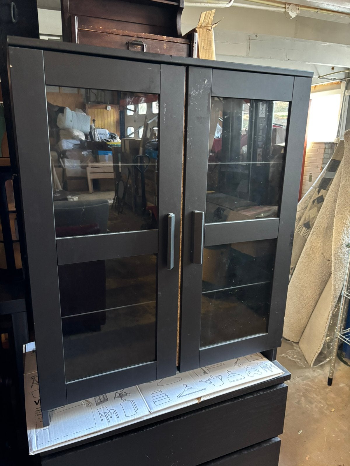 Ikea wandkast/vitrine - 78x41x95H, 1025xe, Ophalen of Verzenden, Zo goed als nieuw, Re