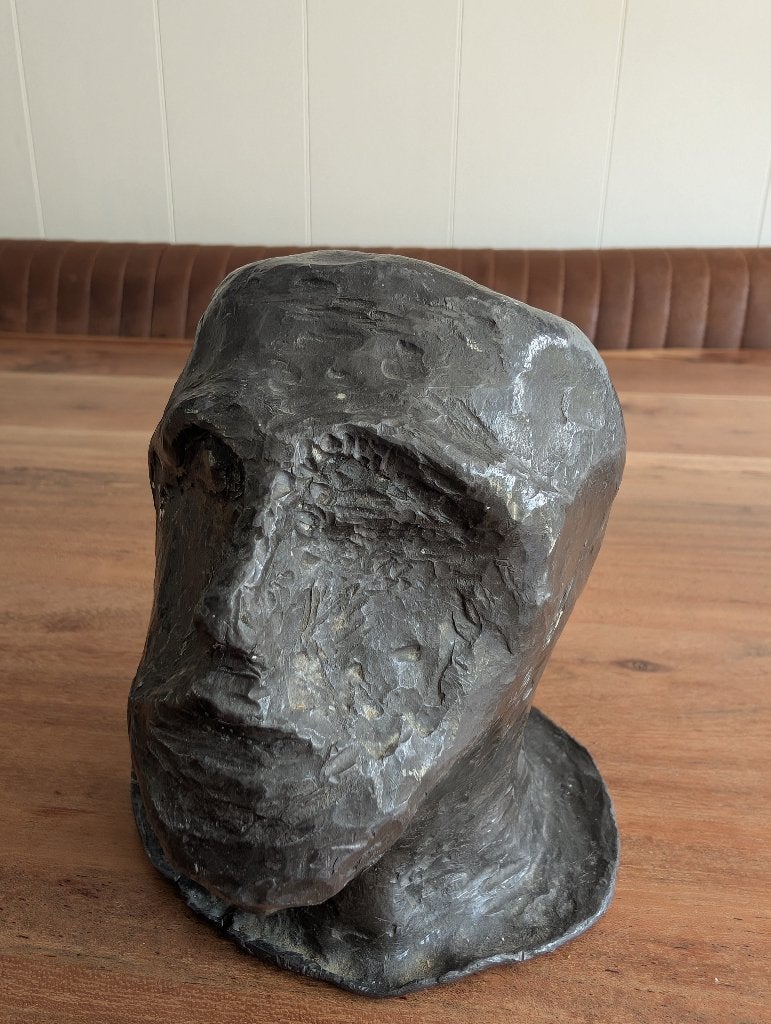 Massief bronzen sculptuur masker  Herman van Nazareth 13 cm, Antiek en Kunst, Kunst | Beelden en Houtsnijwerken, Ophalen, Minder dan 20 cm