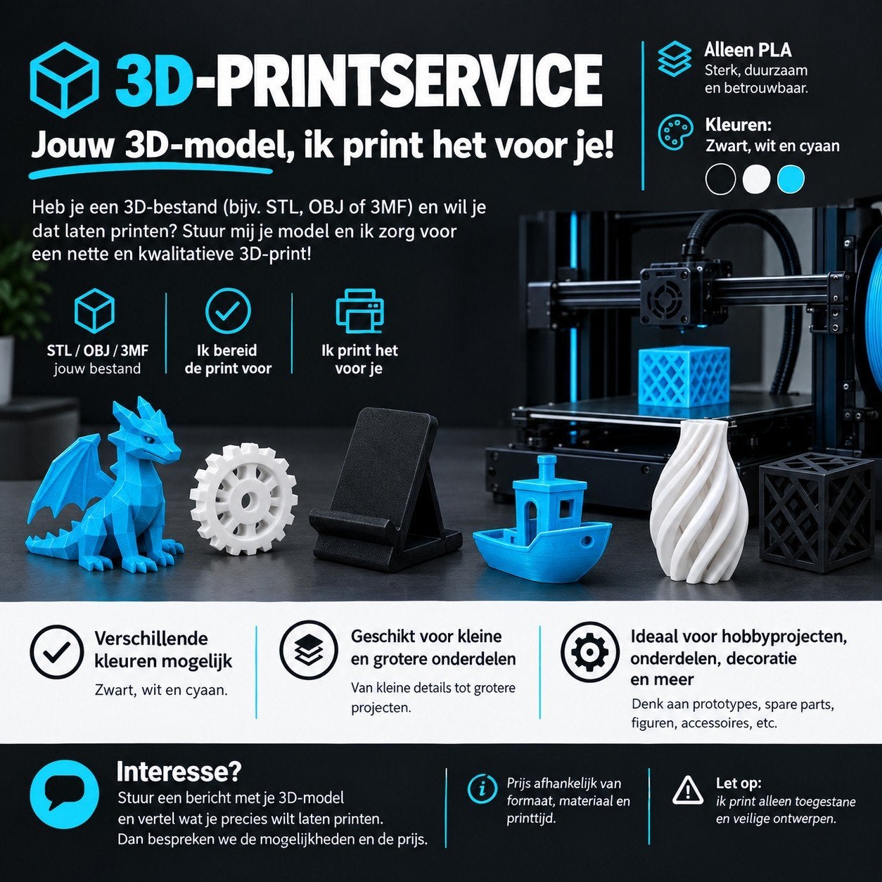 3d printen bij marciprints, Creality Ender 3 V2, Ingebouwde Wi-Fi, Nieuw, Ophalen of Verzenden