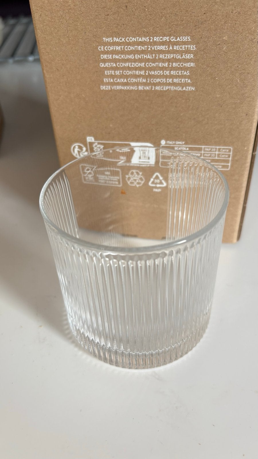 Nespresso Barista Mixologist glazen maat S - 6 stuks, nieuw, Glas of Glazen, Overige merken, Nieuw, Ophalen of Verzenden