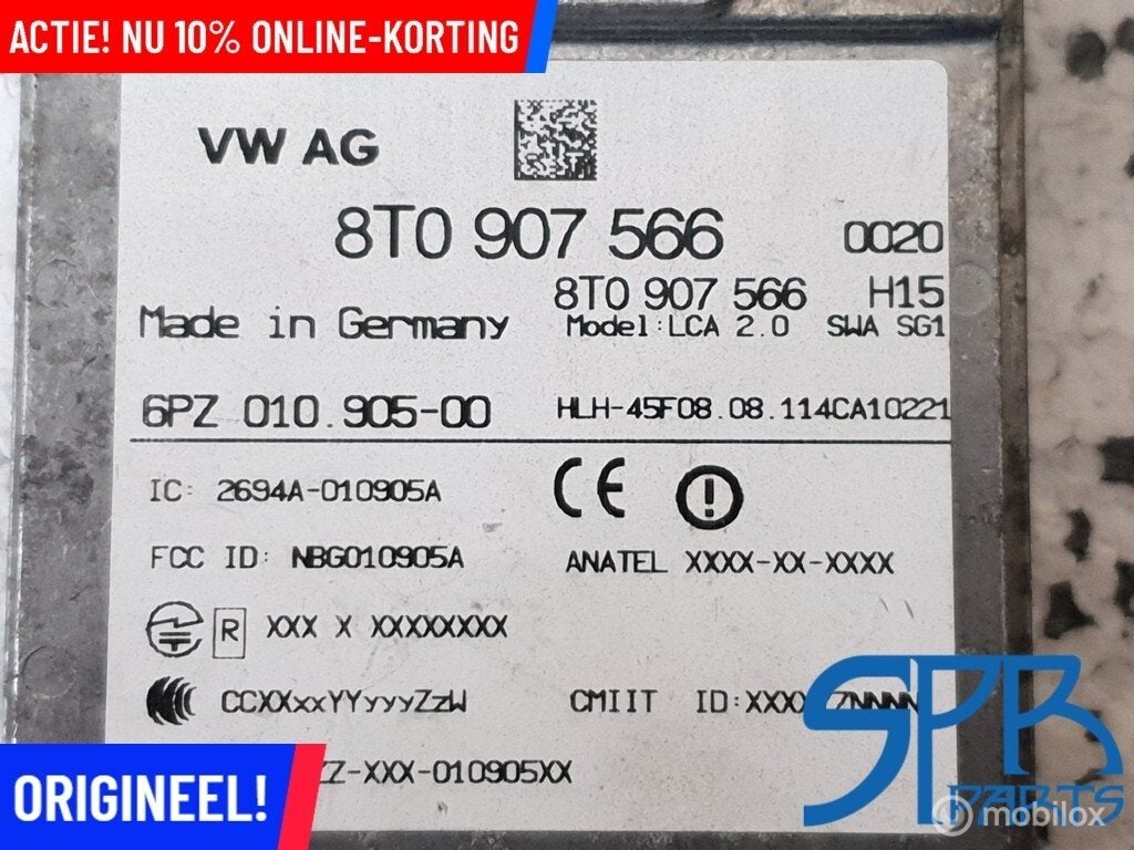 LANE- SIDE-ASSIST Module A4 8K A5 8T B8 8T0907566 8T0907568, Auto-onderdelen, Audi, Gebruikt