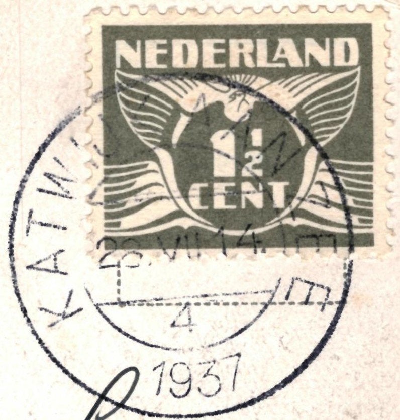 805264	Katwijk aan Zee	ZH 1937 Zee-Hospium	Gelopen, Verzamelen, Ophalen of Verzenden, 1920 tot 1940, Gelopen, Zuid-Holland