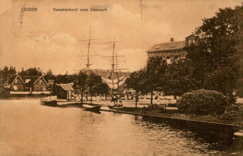 Leiden Kweekschool voor Zeevaart # 658, Verzenden, Voor 1920, Gelopen, Zuid-Holland