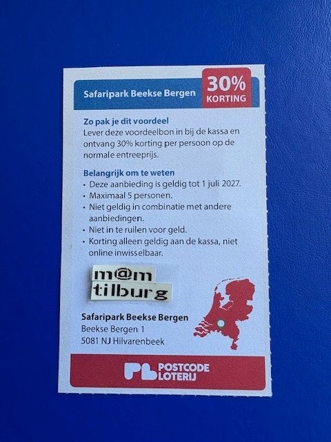 Safaripark Beekse Bergen 30% korting tot 1-7-2027, Drie personen of meer, Kortingskaart