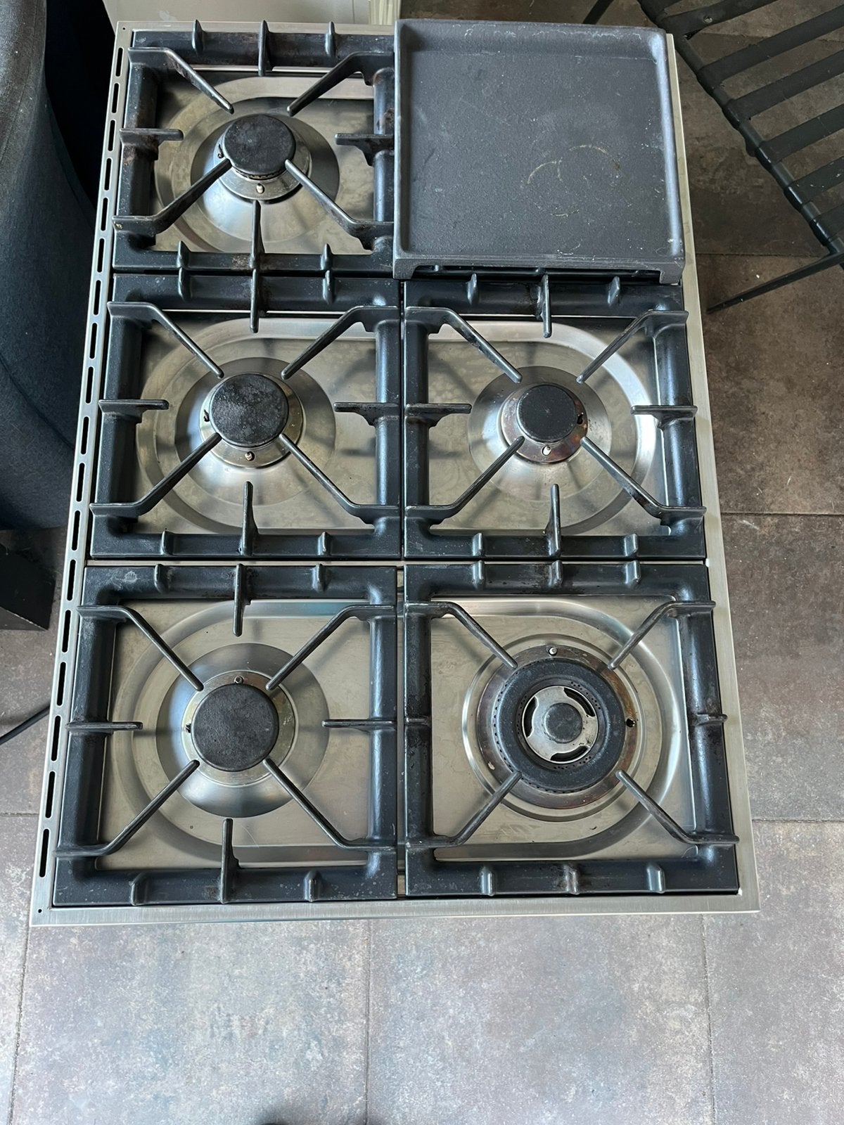 Boretti 6-Pits Gasfornuis (90 cm) – Inclusief twee Ovens, Ophalen, Gebruikt, 60 cm of meer, Gas